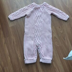 Egg Baby girl pink knit one piece